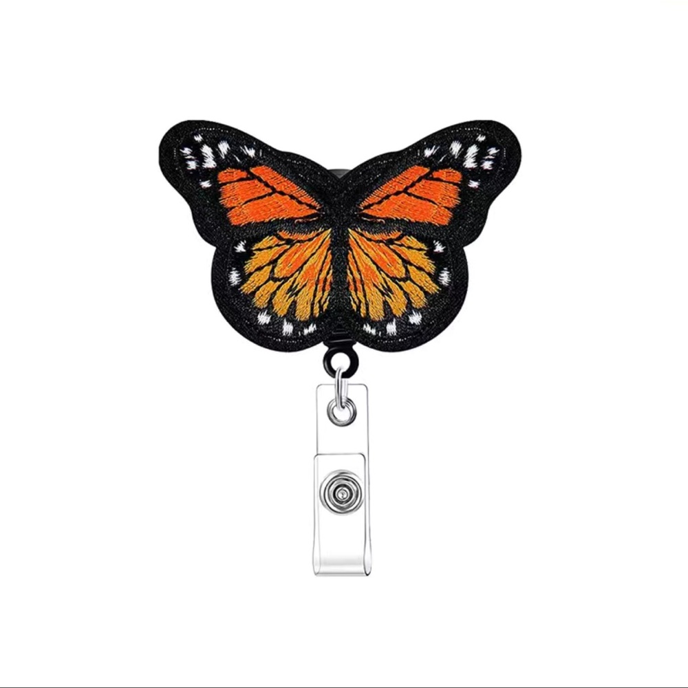 New Butterfly Badge Reel With Clip